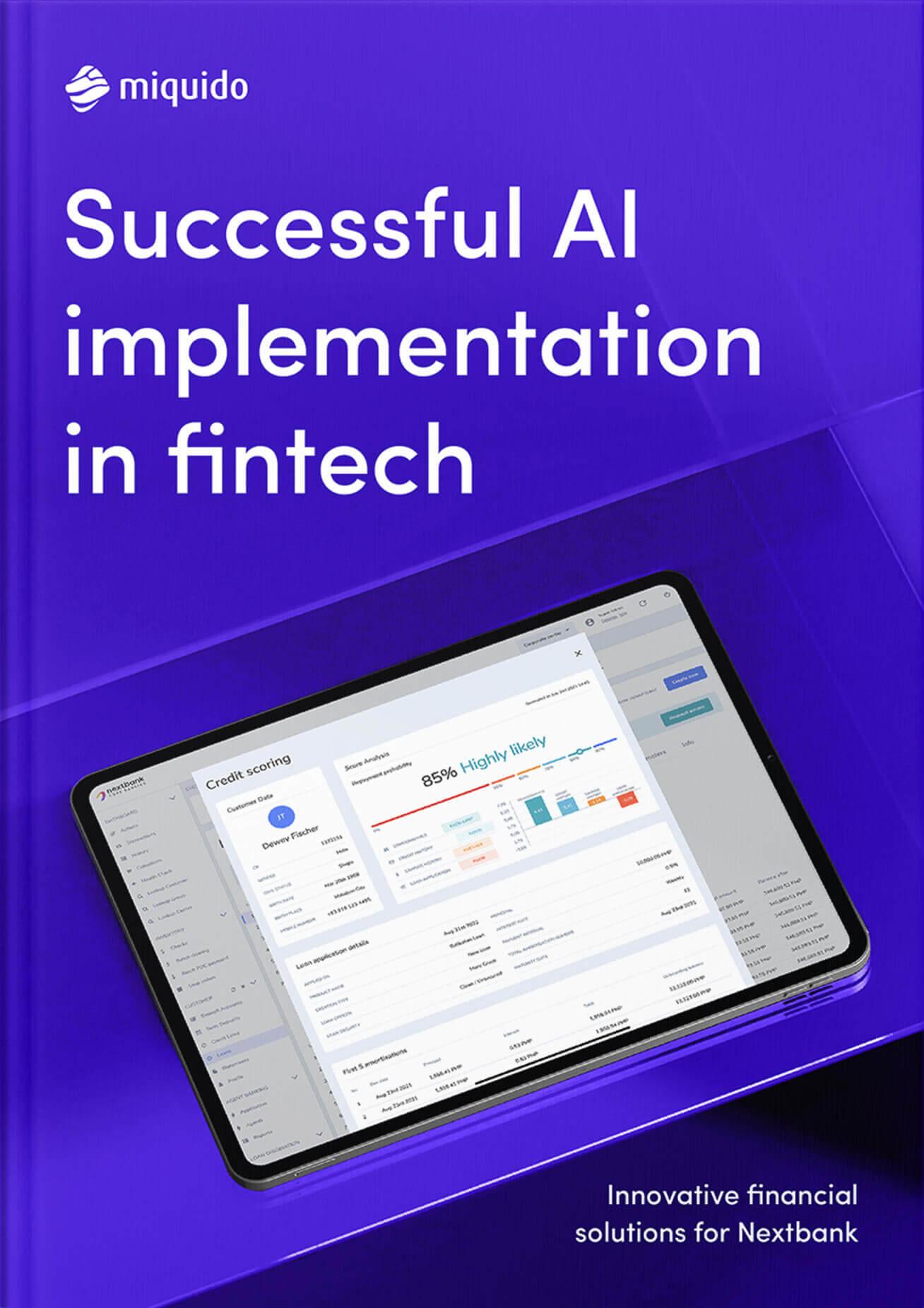 Successful AI implementation in fintech